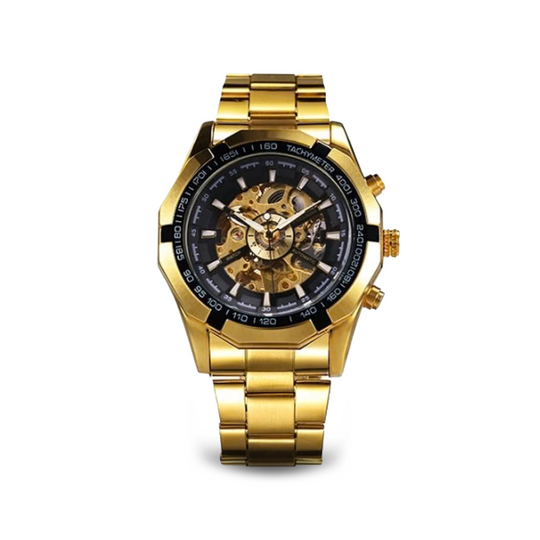 Automatic Skeleton Stainless Steel Watch | 45 mm | Tachymeter Bezel | 3 ATM Water Resistant