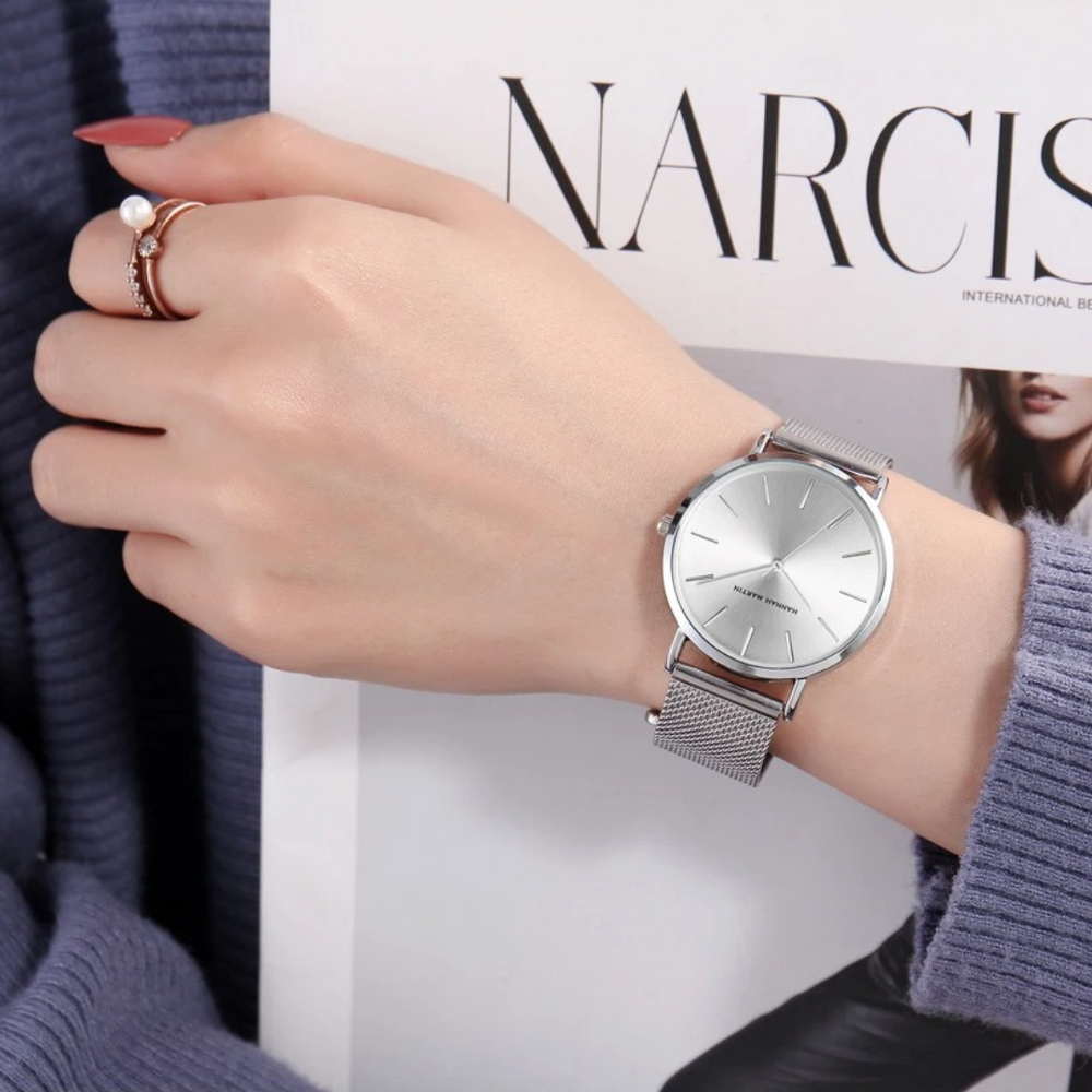 Women’s Classic Stainless Steel Mesh Strap Quartz Watch | 36 mm | 3 ATM