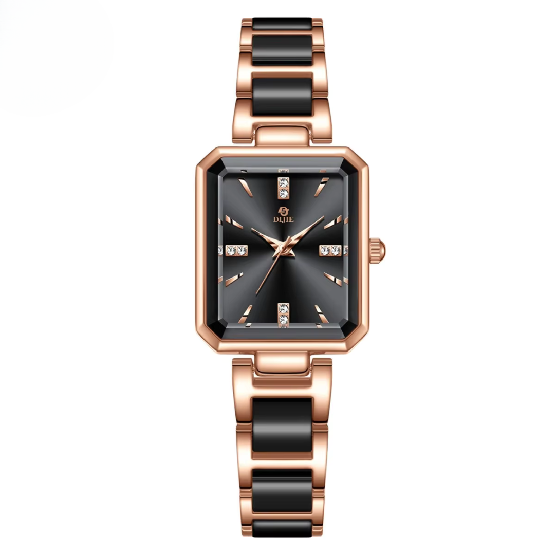 Women’s Diamond Square Quartz Watch | 24 mm | Stainless Steel | 3 ATM