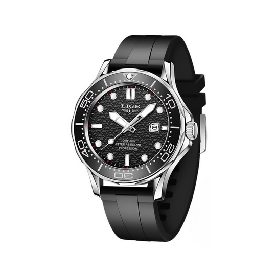 Unisex Sport Chronograph 41 mm | Luminous Dial & Calendar | Quartz Movement | Silicone/Steel Strap | 3 ATM