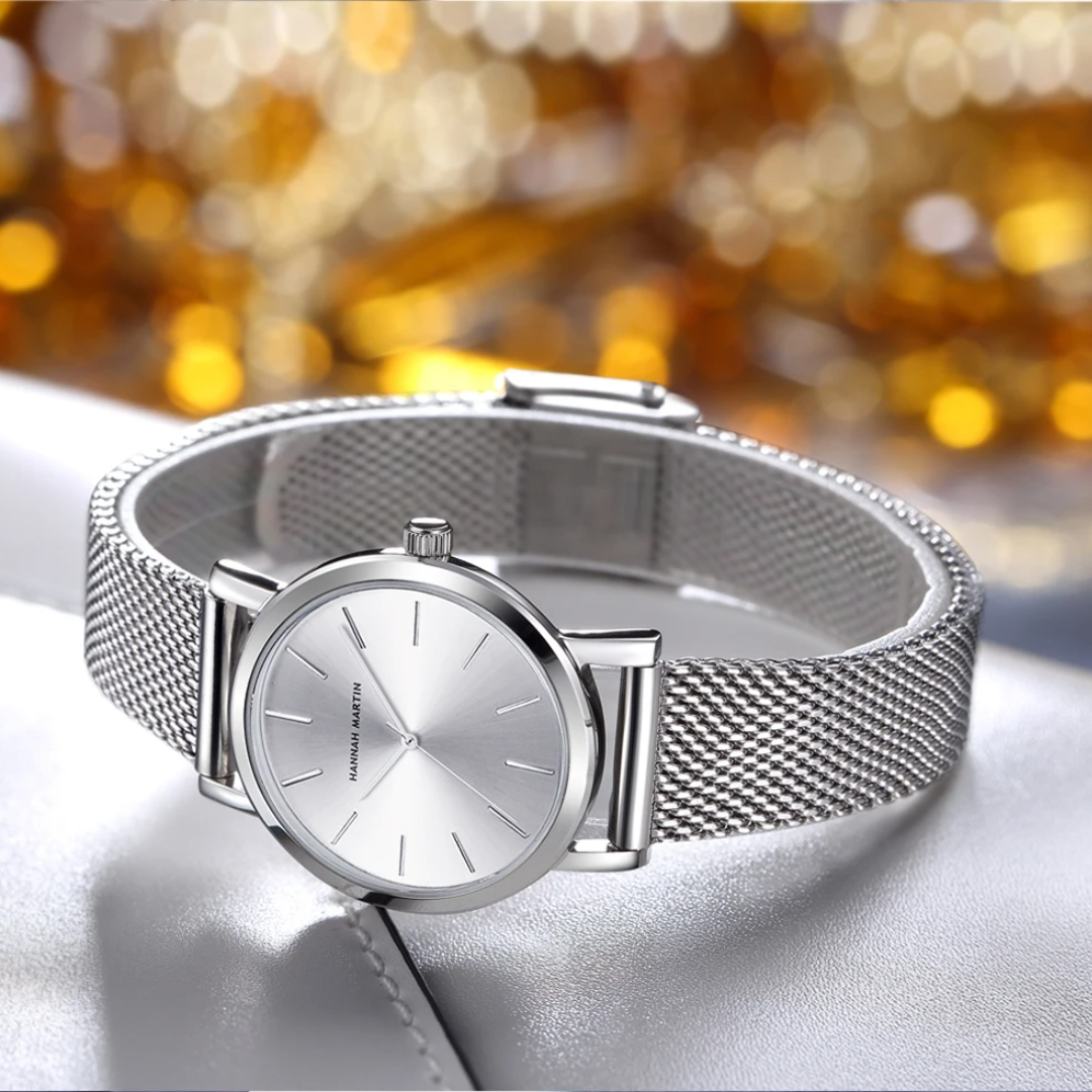 Women’s Classic Stainless Steel Mesh Strap Quartz Watch | 36 mm | 3 ATM