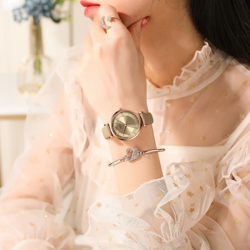 Women’s Classic Quartz Watch | 32 mm Case | Emerald Vegan Leather Strap | 3 ATM Water-Resistant