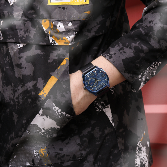 Men’s Sport Watch 46 mm | Quartz, Date & Luminous | 3 ATM Water Resistant