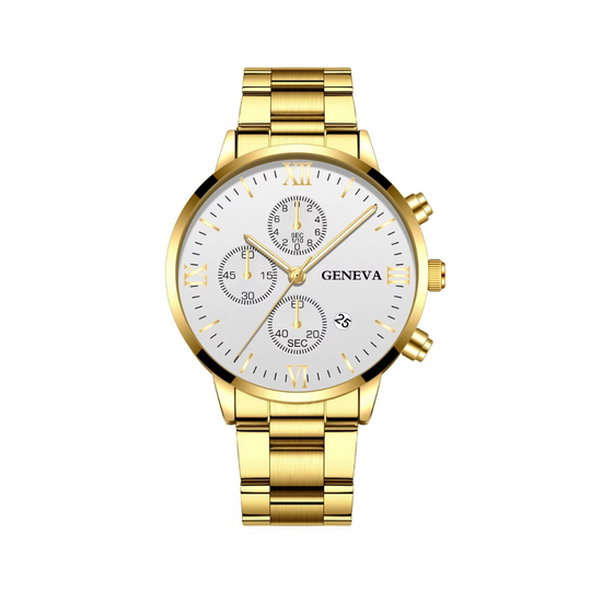 Women's Mesh Quartz Watch | 41 mm Slim Case | Alloy Mesh Strap | Calendar Display