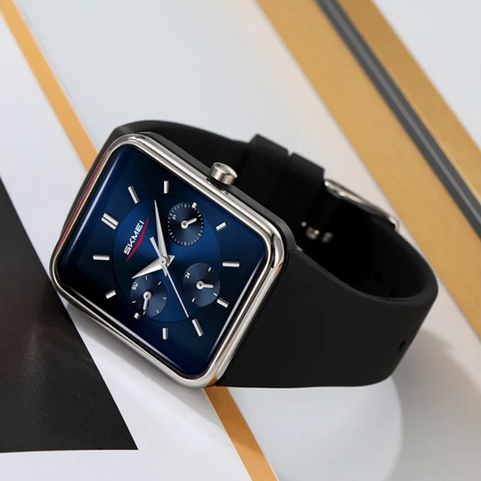 Women’s Rectangular Quartz Watch | 30 mm | White Silicone | 3 ATM | Casual Business Style