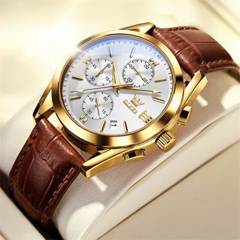 Men’s Luminous Chronograph Watch | 40 mm Case | 3 ATM | Date