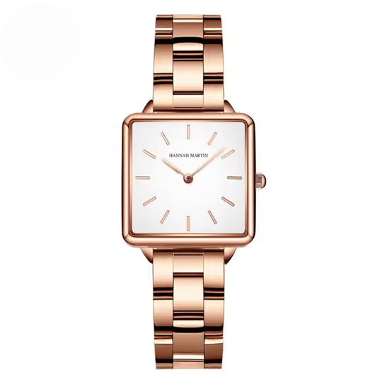 Women’s Square Rose Gold Stainless Steel Quartz Watch | 28.5 mm | 3 ATM