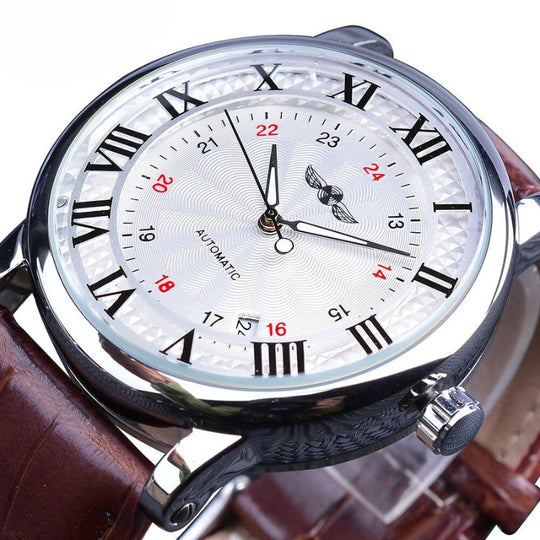 Men's Automatic Mechanical Watch | 45 mm |  Leather Strap