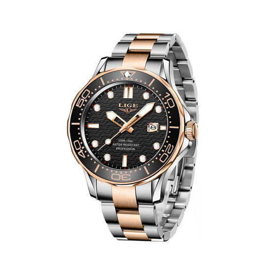 Unisex Sport Chronograph 41 mm | Luminous Dial & Calendar | Quartz Movement | Silicone/Steel Strap | 3 ATM