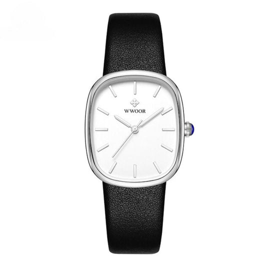 Women’s Minimalist Quartz Watch | 28.5 mm Case | Leather Strap | Water-Resistant