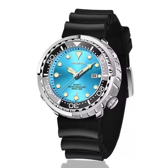 Men’s Chronograph Sport Watch 46 mm | Silicone Strap | 5 ATM Water Resistant | Date & Week