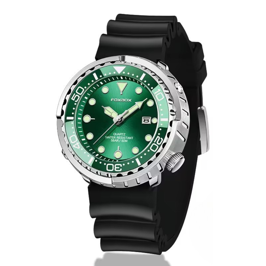 Men’s Chronograph Sport Watch 46 mm | Silicone Strap | 5 ATM Water Resistant | Date & Week