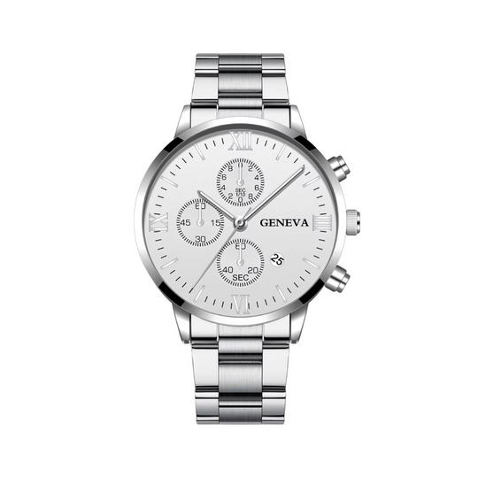 Women's Mesh Quartz Watch | 41 mm Slim Case | Alloy Mesh Strap | Calendar Display