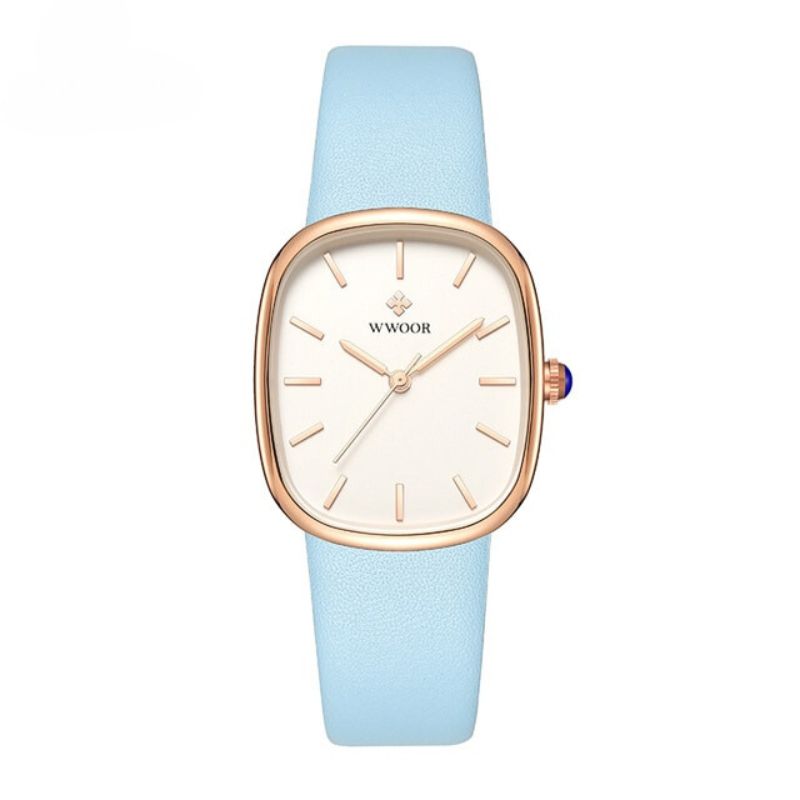 Women’s Minimalist Quartz Watch | 28.5 mm Case | Leather Strap | Water-Resistant