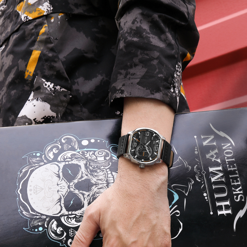 Men’s Sport Watch 46 mm | Quartz, Date & Luminous | 3 ATM Water Resistant