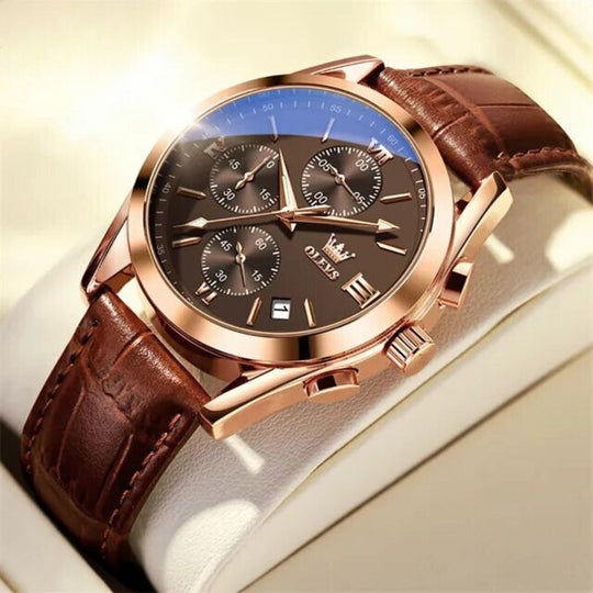Men’s Luminous Chronograph Watch | 40 mm Case | 3 ATM | Date