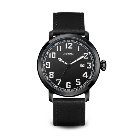 Men’s Classic Automatic Watch | 44 mm | White Dial | Brown Leather Strap | 3 ATM