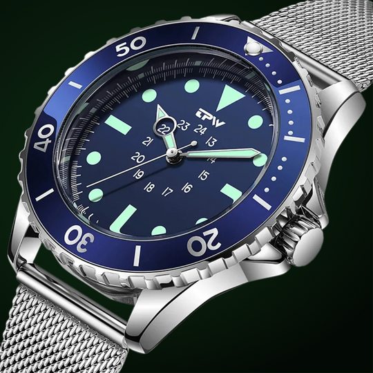 Men’s Tactical Diver-Style Field Watch | 40 mm Case | Nylon Strap | Water-resistant