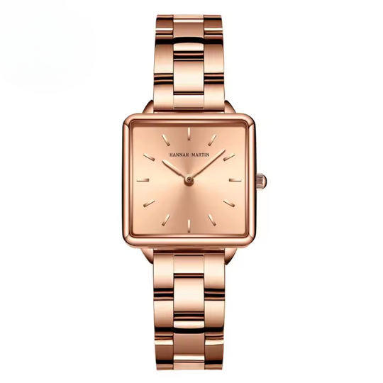 Women’s Square Rose Gold Stainless Steel Quartz Watch | 28.5 mm | 3 ATM