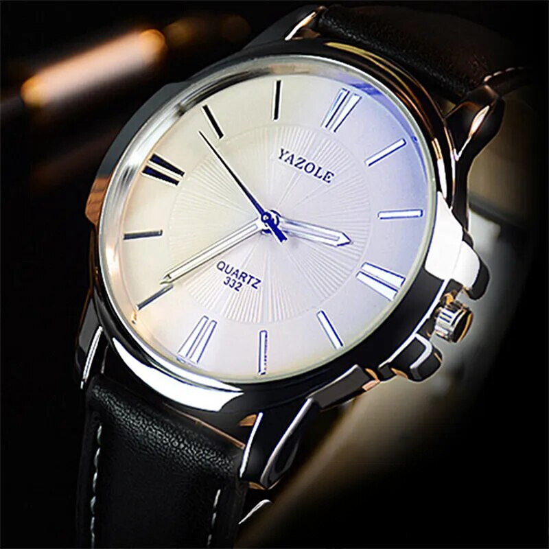 Men’s Quartz Leather Watch | Classic Business Dial | 40 mm Case | 3 ATM Water-Resistant