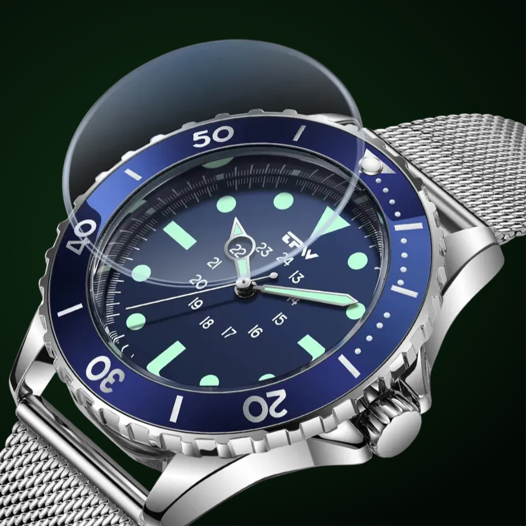 Men’s Tactical Diver-Style Field Watch | 40 mm Case | Nylon Strap | Water-resistant