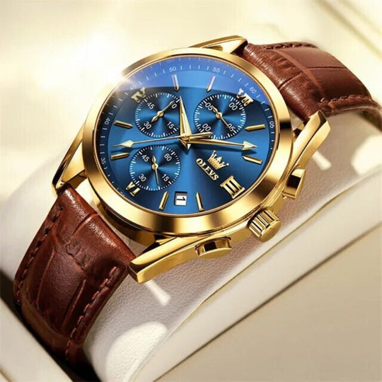 Men’s Luminous Chronograph Watch | 40 mm Case | 3 ATM | Date