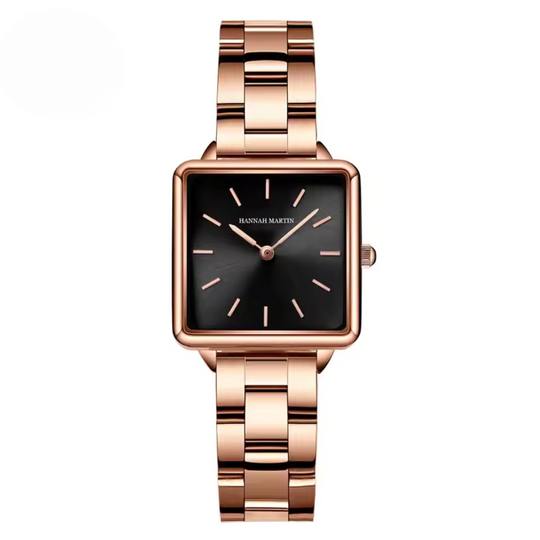 Women’s Square Rose Gold Stainless Steel Quartz Watch | 28.5 mm | 3 ATM