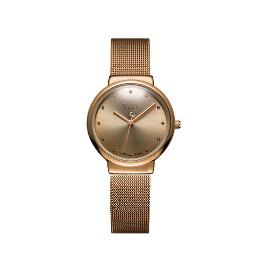 Women's Ultra-Thin Mesh Quartz Watch | 7.8 mm Slim Case | Stainless Steel Strap | Minimalist | 3 ATM