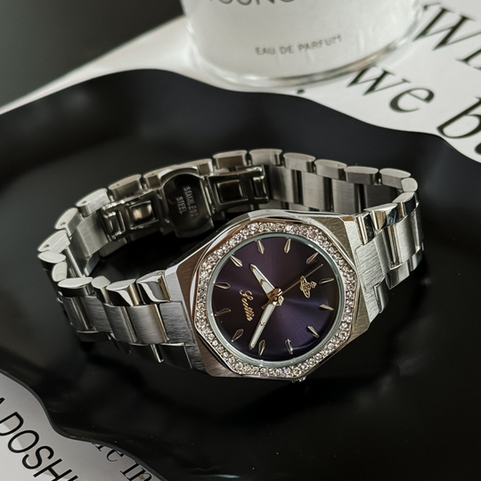 Women’s Octagonal Diamond Bracelet Watch | 32 mm | Stainless Steel