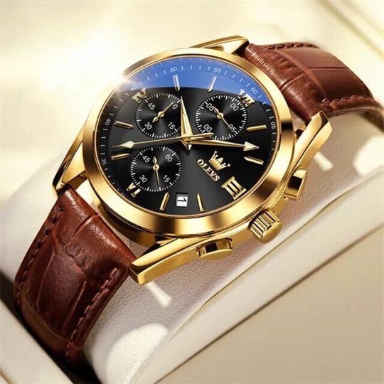 Men’s Luminous Chronograph Watch | 40 mm Case | 3 ATM | Date