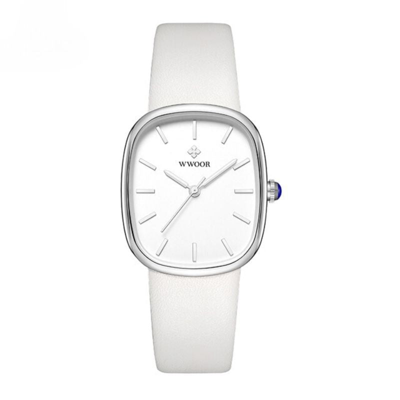 Women’s Minimalist Quartz Watch | 28.5 mm Case | Leather Strap | Water-Resistant