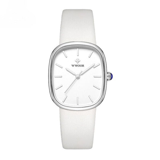 Women’s Minimalist Quartz Watch | 28.5 mm Case | Leather Strap | Water-Resistant
