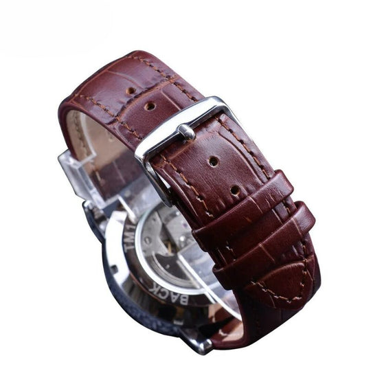 Men's Automatic Mechanical Watch | 45 mm |  Leather Strap