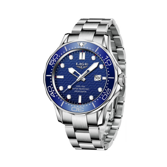 Unisex Sport Chronograph 41 mm | Luminous Dial & Calendar | Quartz Movement | Silicone/Steel Strap | 3 ATM