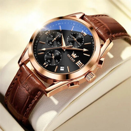 Men’s Luminous Chronograph Watch | 40 mm Case | 3 ATM | Date