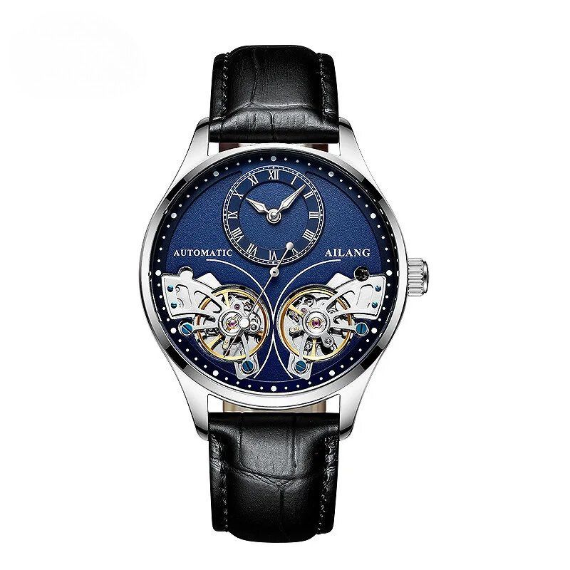 Men’s Automatic Moonphase Tourbillon Watch | 43 mm | Leather Strap | Multi-Function Calendar