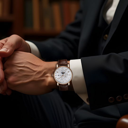 Men’s Classic Quartz Leather Strap Watch | 38 mm Slim Case | 3 ATM Daily Water Resistant