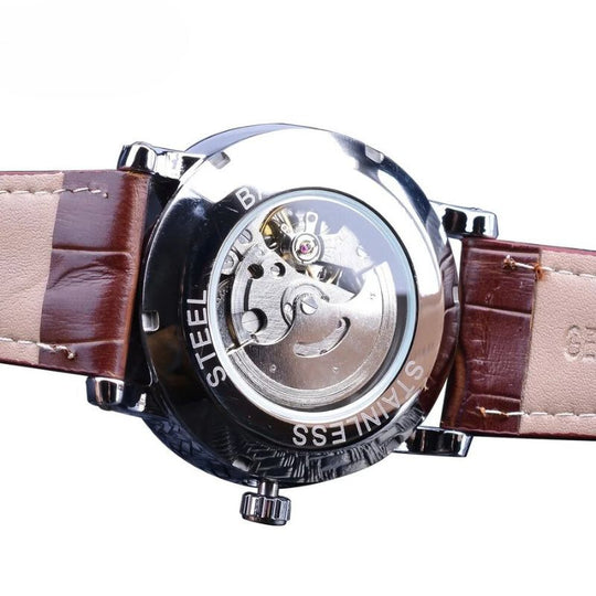 Men's Automatic Mechanical Watch | 45 mm |  Leather Strap