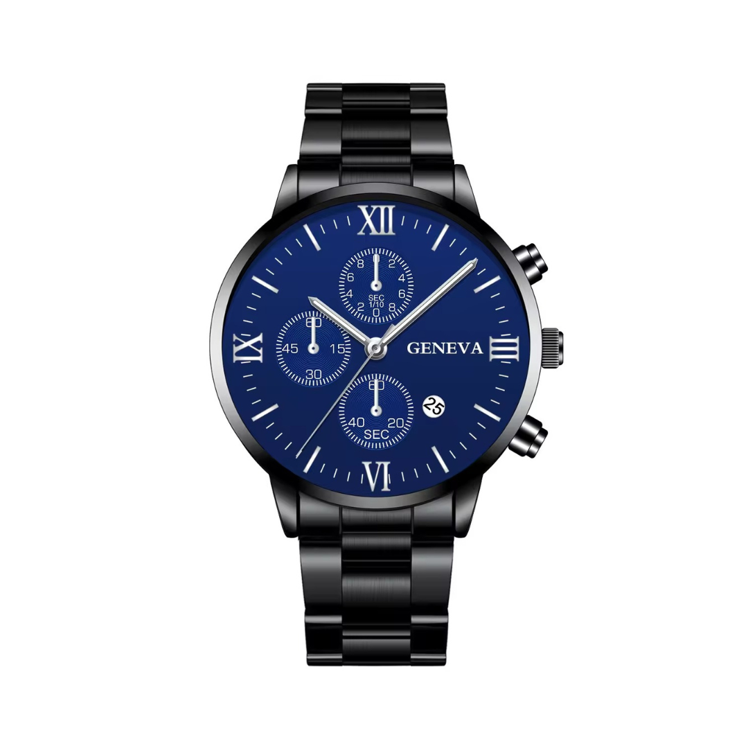 Women's Mesh Quartz Watch | 41 mm Slim Case | Alloy Mesh Strap | Calendar Display