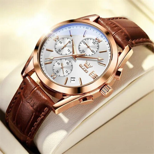 Men’s Luminous Chronograph Watch | 40 mm Case | 3 ATM | Date