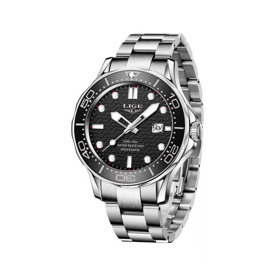 Unisex Sport Chronograph 41 mm | Luminous Dial & Calendar | Quartz Movement | Silicone/Steel Strap | 3 ATM