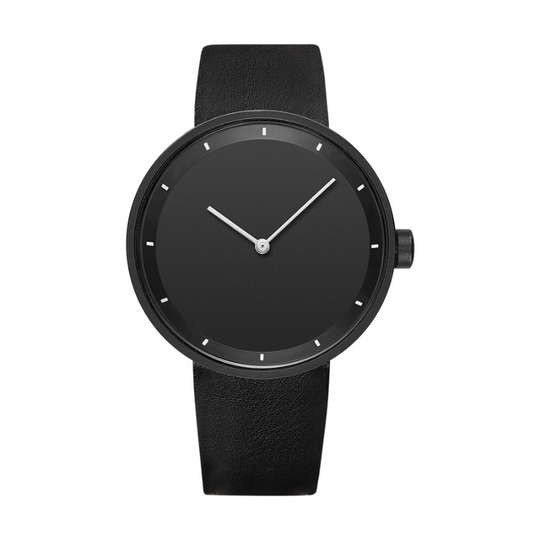 Unisex Minimalist Quartz Watch 40 mm | Slim Roman Dial | Leather Strap | 3 ATM Water Resistant