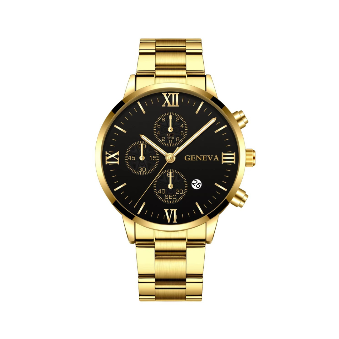 Women's Mesh Quartz Watch | 41 mm Slim Case | Alloy Mesh Strap | Calendar Display