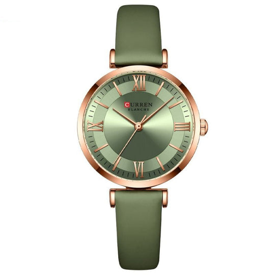 Women’s Classic Quartz Watch | 32 mm Case | Emerald Vegan Leather Strap | 3 ATM Water-Resistant
