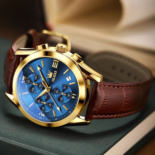 Men’s Luminous Chronograph Watch | 40 mm Case | 3 ATM | Date