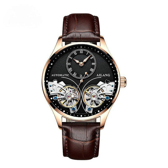 Men’s Automatic Moonphase Tourbillon Watch | 43 mm | Leather Strap | Multi-Function Calendar