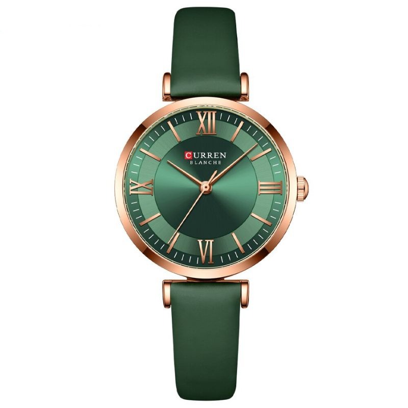 Women’s Classic Quartz Watch | 32 mm Case | Emerald Vegan Leather Strap | 3 ATM Water-Resistant