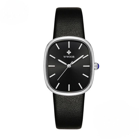 Women’s Minimalist Quartz Watch | 28.5 mm Case | Leather Strap | Water-Resistant