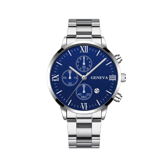 Women's Mesh Quartz Watch | 41 mm Slim Case | Alloy Mesh Strap | Calendar Display