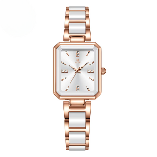 Women’s Diamond Square Quartz Watch | 24 mm | Stainless Steel | 3 ATM